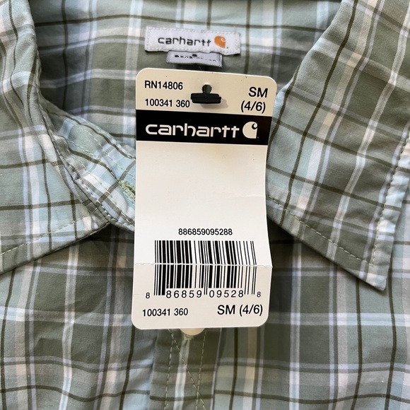 Carhartt Women's Shirt, Plaid, new with tags, 3/4 sleeves - Picture 8 of 15